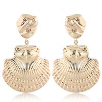 Zinc Alloy Drop Earring, stainless steel post pin, Shell, plated, for woman 84*52mm 
