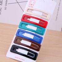 Hair Snap Clips, Zinc Alloy, with enamel, plated, for woman, Random Color, 68*3mm 