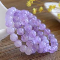 Amethyst Bracelet, Round & for woman, purple 