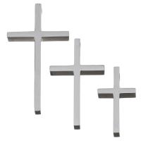 Colgantes de Cruces de acero inoxidable, diverso tamaño para la opción, color original, agujero:aproximado 3.5mm, Vendido por UD