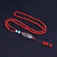 agate rouge collier de chandail, bijoux de mode & pour femme, rouge, 720mm Environ 28.3 pouce, Vendu par brin