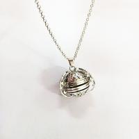 Fashion Locket Necklace, Brass, plated, oval chain & for woman 400mm 