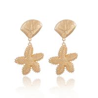 Zinc Alloy Drop Earring, gold color plated, for woman 70*25mm,58*33mm 