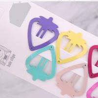 Hair Snap Clips, Zinc Alloy, Strawberry, plated, for woman, 37*30mm 