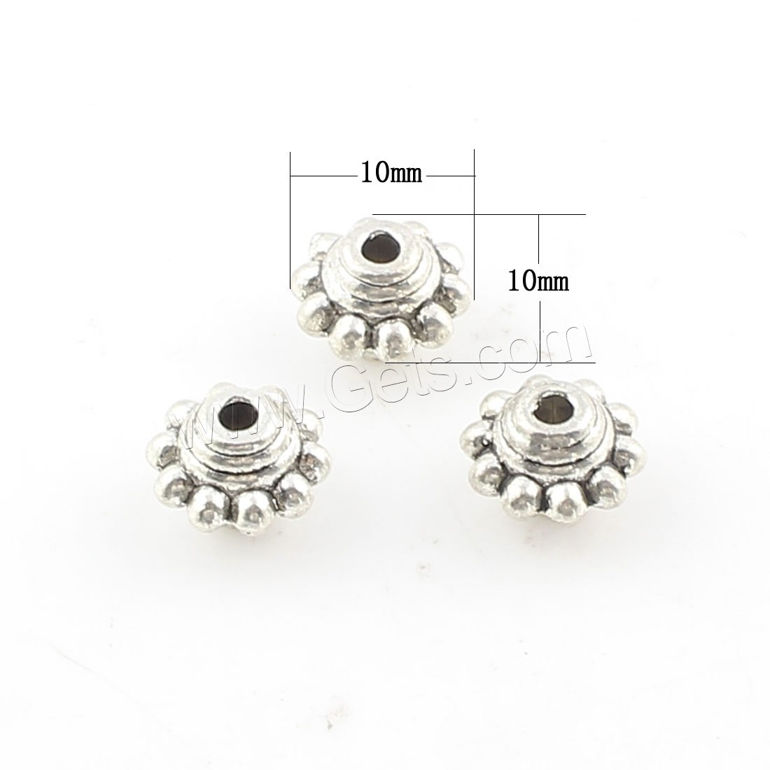 Zinc Alloy Jewelry Beads, plated, more colors for choice, 10x7mm, Hole:Approx 2mm, Approx 249PCs/Bag, Sold By Bag