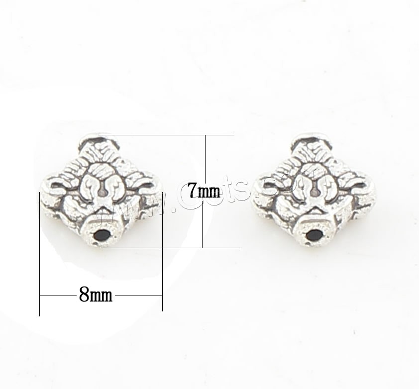 Zinc Alloy Jewelry Beads, plated, more colors for choice, 7x8x2mm, Hole:Approx 1mm, Approx 245PCs/Bag, Sold By Bag