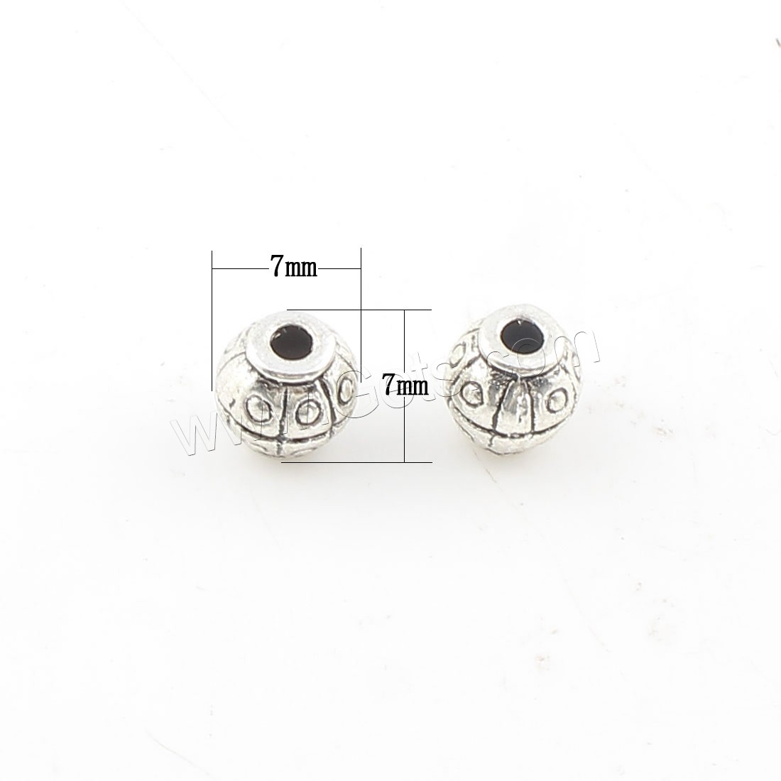 Zinc Alloy Jewelry Beads, plated, more colors for choice, 7x7mm, Hole:Approx 2mm, Approx 499PCs/Bag, Sold By Bag