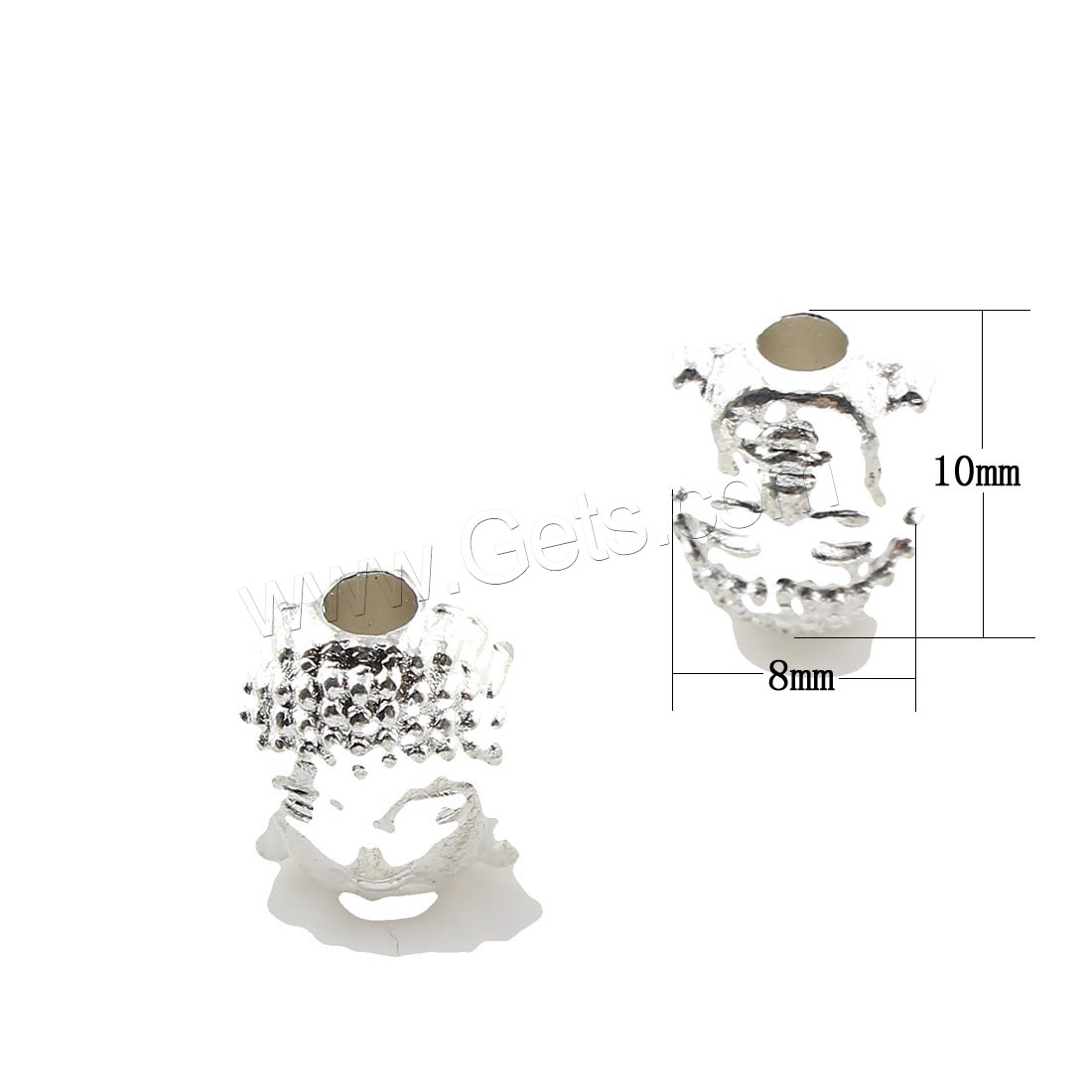 Bijoux de perles en alliage de Zinc , Placage, plus de couleurs à choisir, 10x8x8mm, Trou:Environ 2mm, Environ 249PC/sac, Vendu par sac