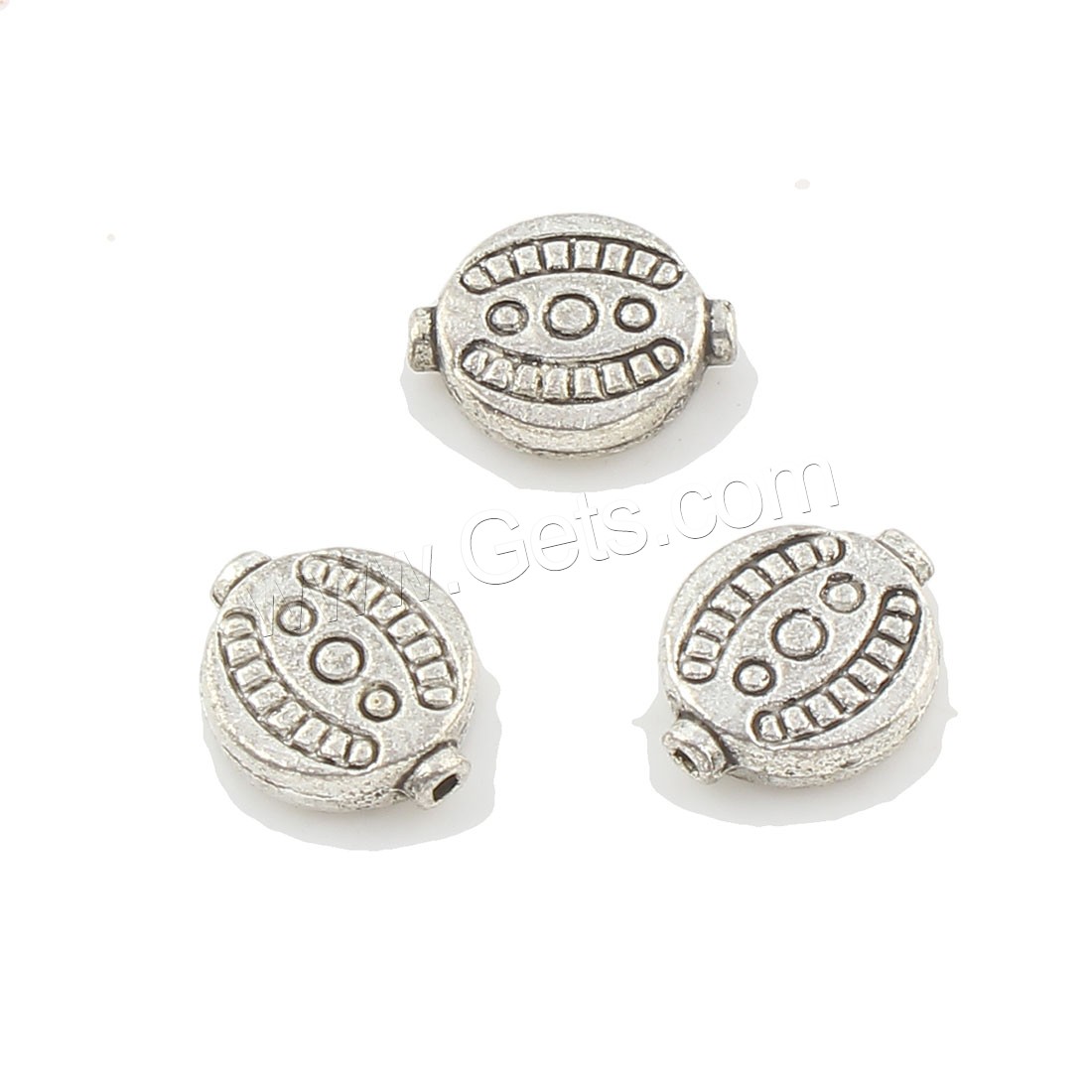 Zinc Alloy Flat Beads, plated, more colors for choice, 12x10x4mm, Hole:Approx 1mm, Approx 499PCs/Bag, Sold By Bag