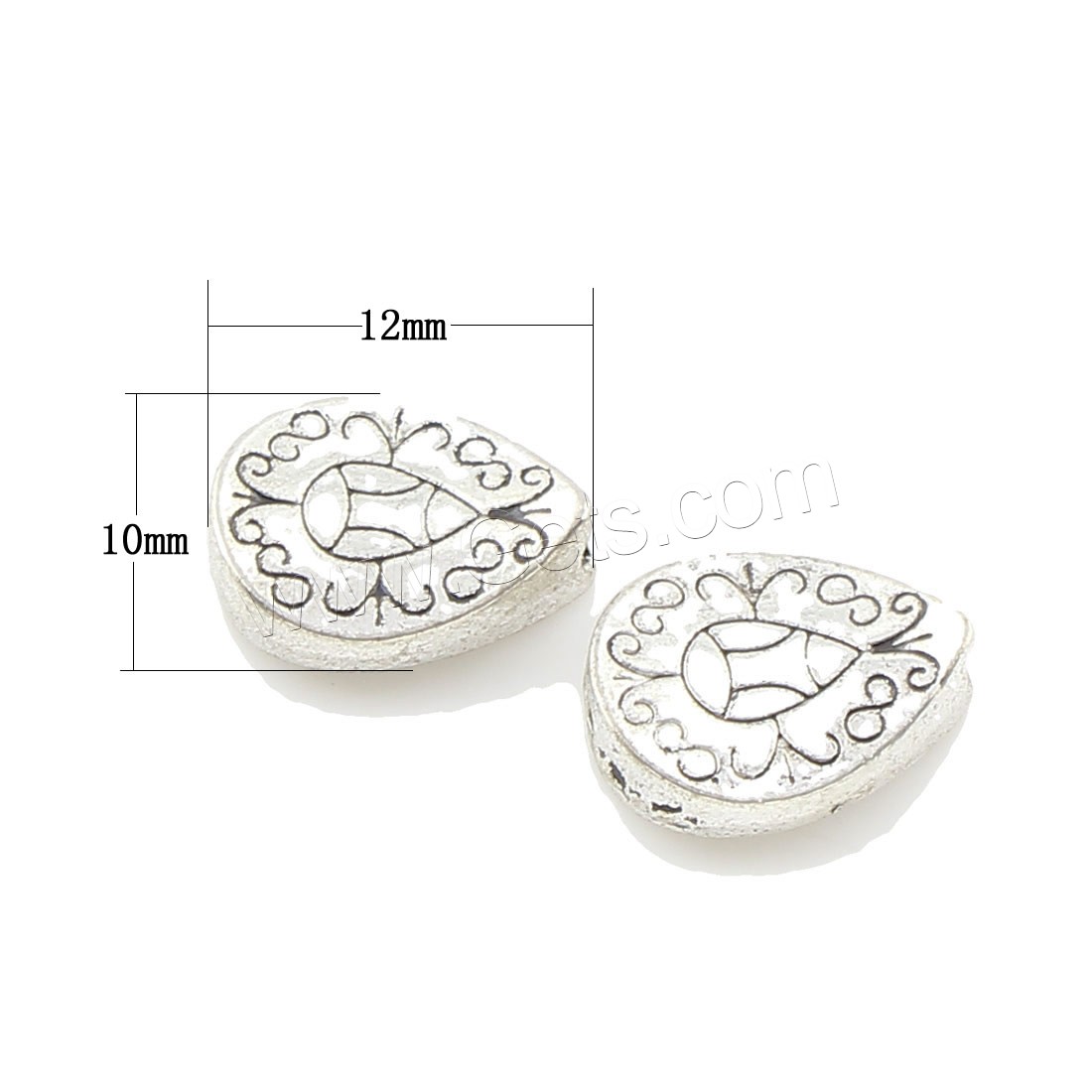 Zinc Alloy Jewelry Beads, plated, more colors for choice, 12x10x4mm, Hole:Approx 1mm, Approx 499PCs/Bag, Sold By Bag