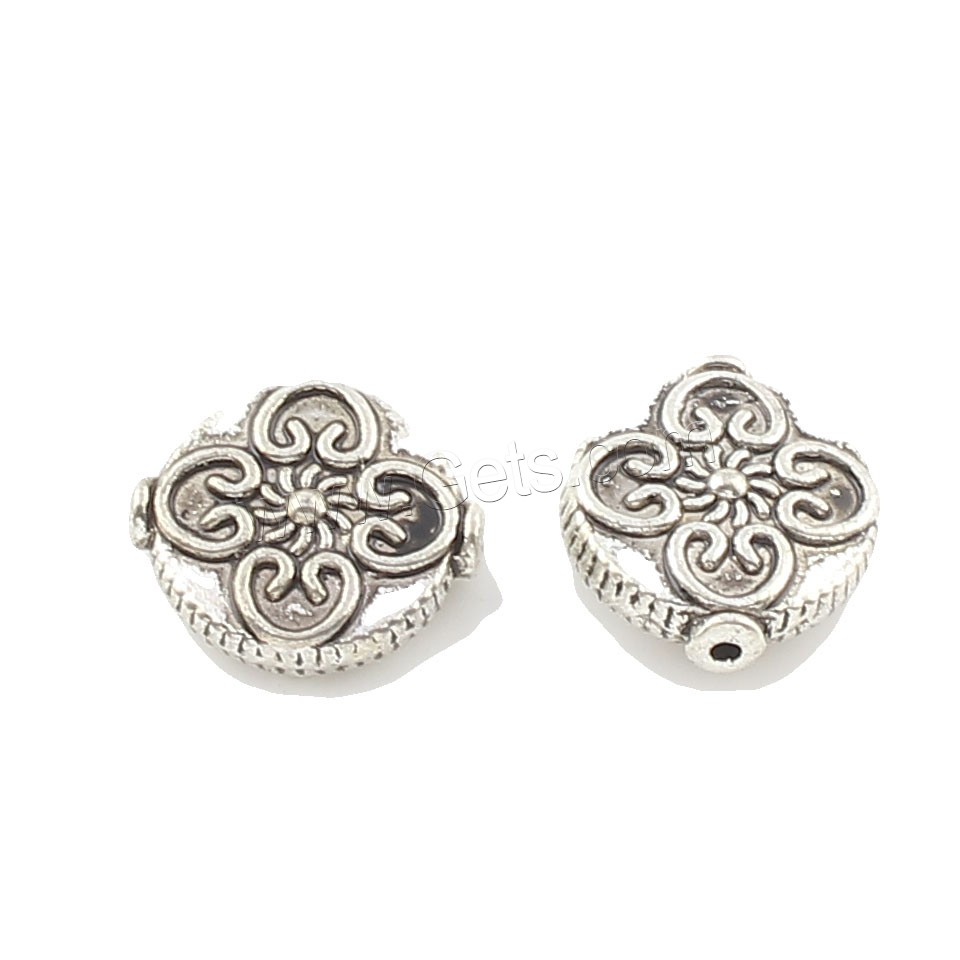 Zinc Alloy Jewelry Beads, plated, more colors for choice, 14x13x4mm, Hole:Approx 1mm, Approx 199PCs/Bag, Sold By Bag