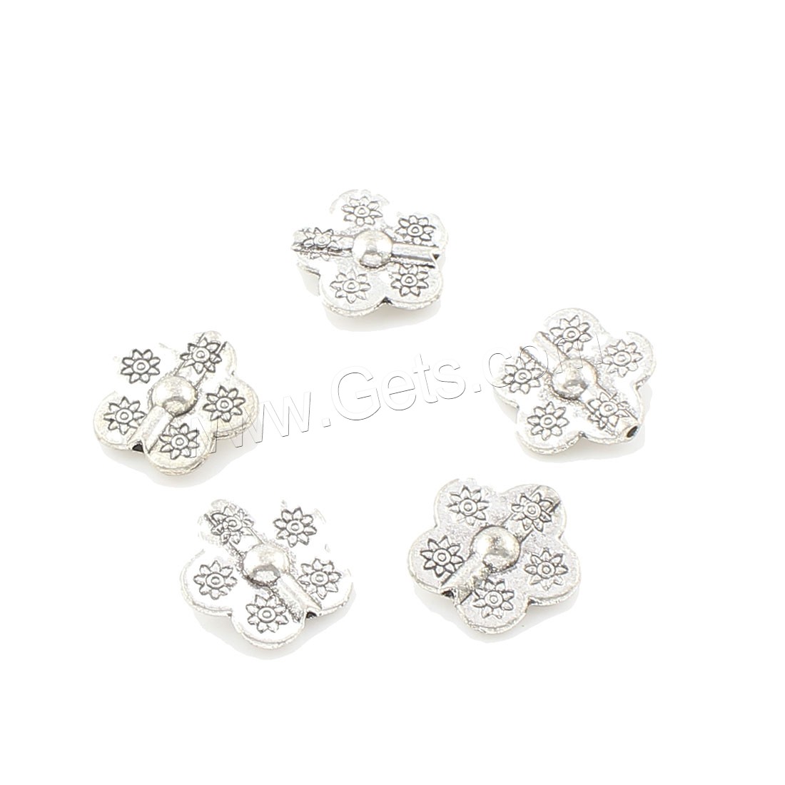 Zinc Alloy Flower Beads, plated, more colors for choice, 14x4mm, Hole:Approx 1mm, Approx 499PCs/Bag, Sold By Bag