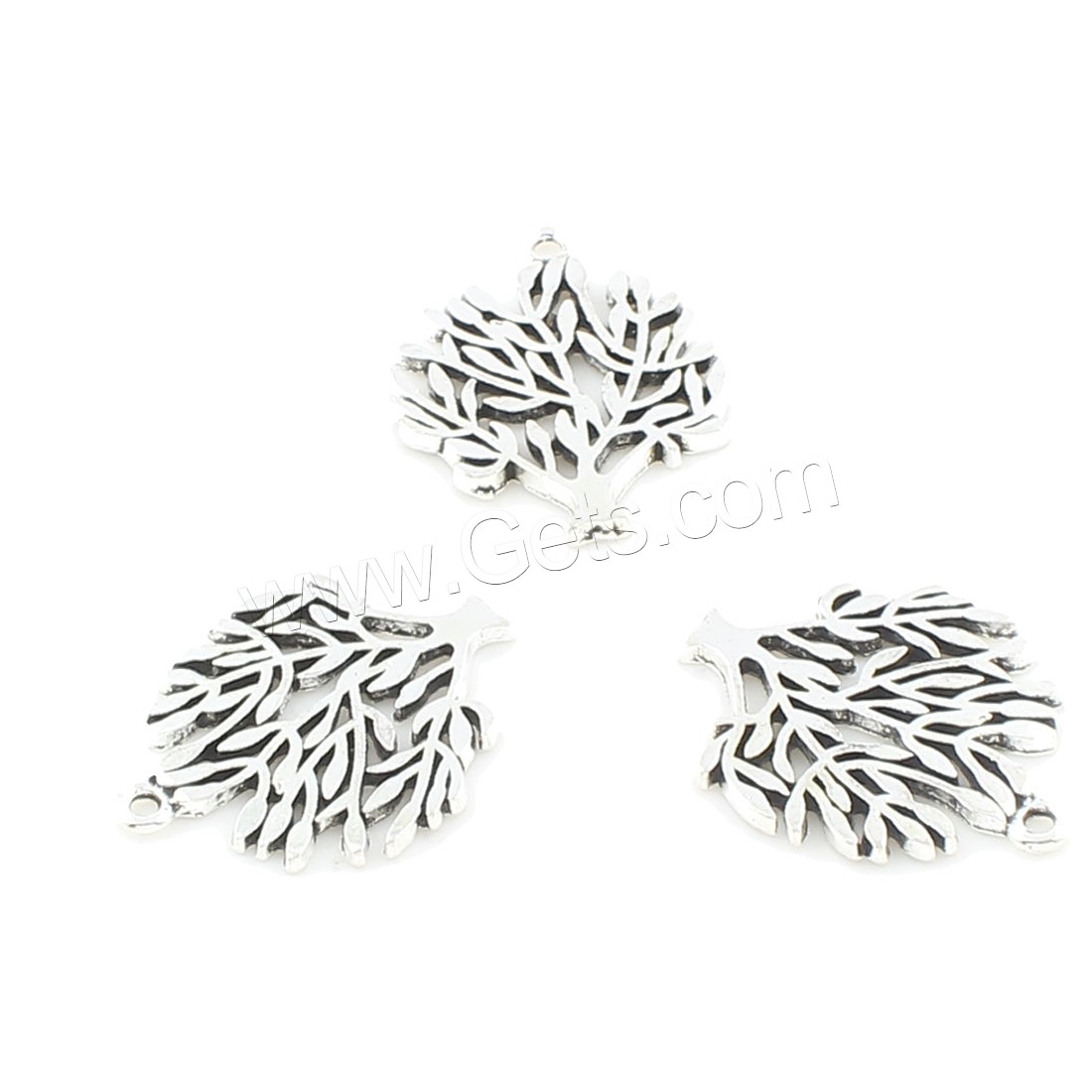 Bijoux pendentifs en Zinc alliage , alliage de zinc, arbre, Placage, plus de couleurs à choisir, 30x23x2mm, Trou:Environ 2mm, Environ 165PC/sac, Vendu par sac