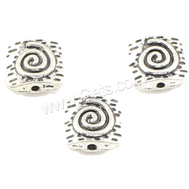 Zinc Alloy Jewelry Beads, plated, more colors for choice, 10x10x4mm, Hole:Approx 1mm, Approx 499PCs/Bag, Sold By Bag