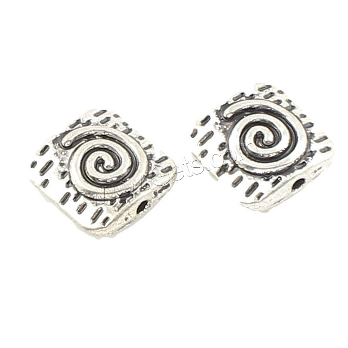 Zinc Alloy Jewelry Beads, plated, more colors for choice, 10x10x4mm, Hole:Approx 1mm, Approx 499PCs/Bag, Sold By Bag