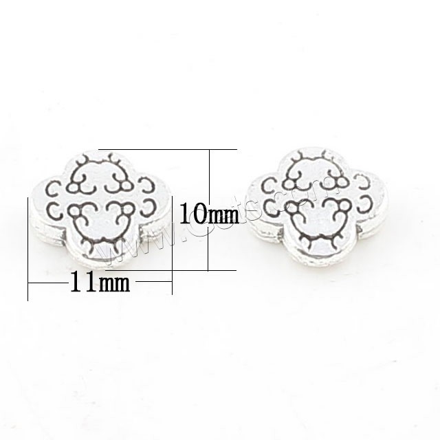 Zinc Alloy Jewelry Beads, plated, more colors for choice, 11x11x4mm, Hole:Approx 1mm, Approx 499PCs/Bag, Sold By Bag