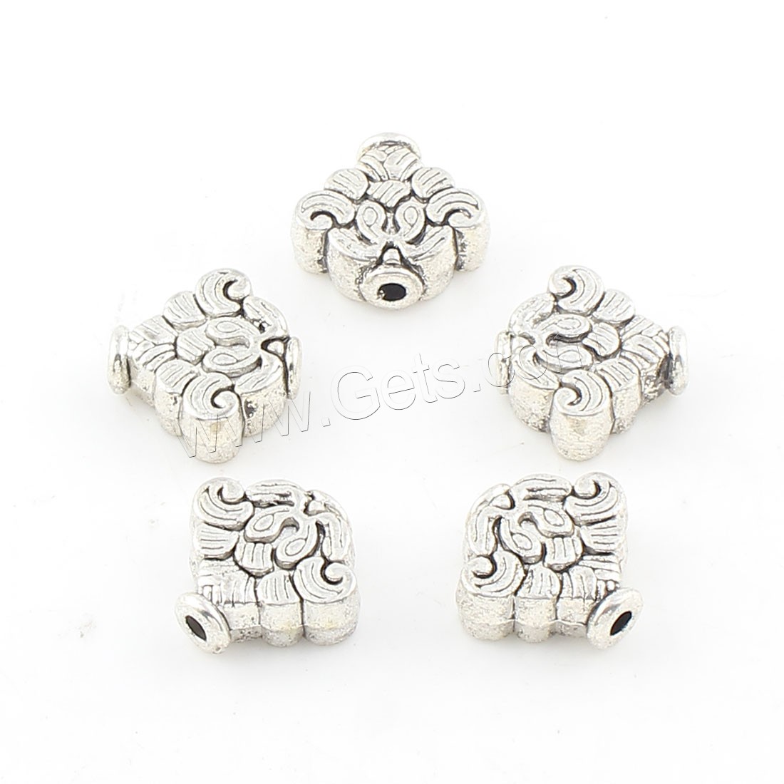 Zinc Alloy Jewelry Beads, plated, more colors for choice, 15x16x6mm, Hole:Approx 2mm, Approx 124PCs/Bag, Sold By Bag