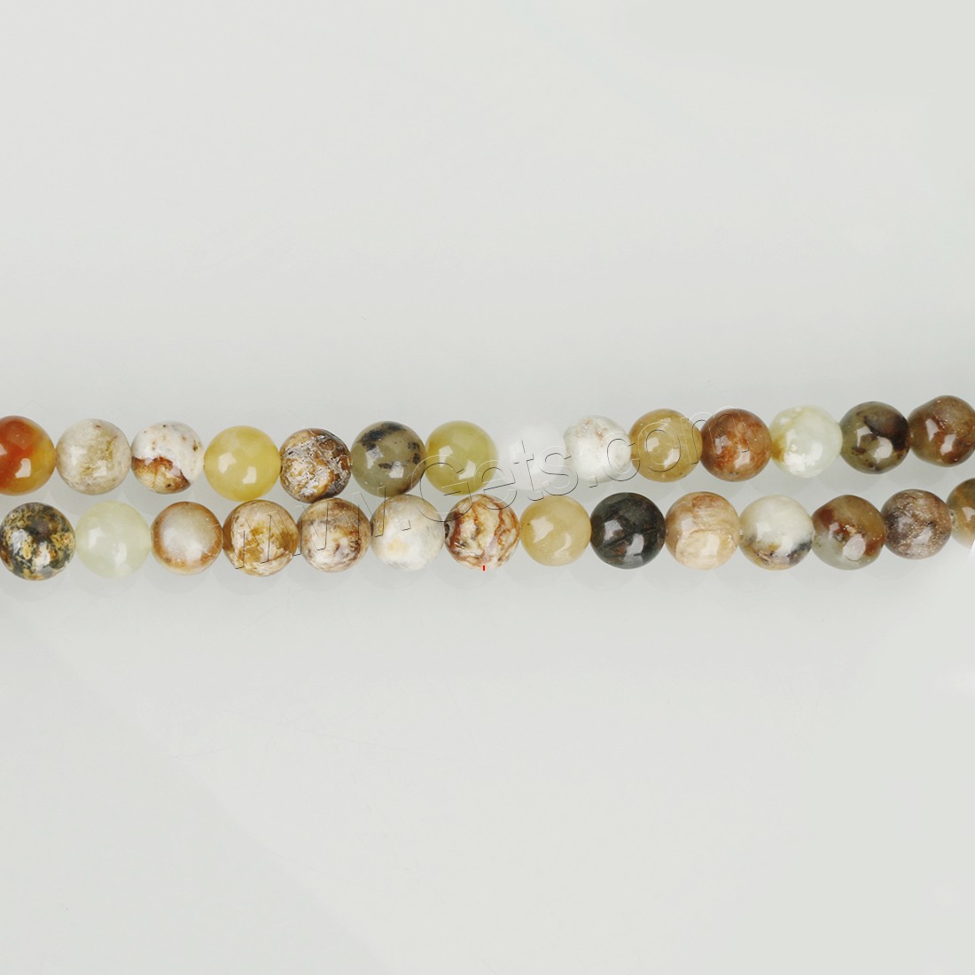 Jade Perle, rund, verschiedene Größen vorhanden, Bohrung:ca. 1mm, Länge:ca. 16 ZollInch, verkauft von Strang