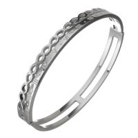 Stainless Steel Bangle, with roman number & for woman, original color, 7mm, Inner Approx 