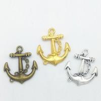 Zinc Alloy Ship Wheel & Anchor Pendant, plated Approx 3mm 