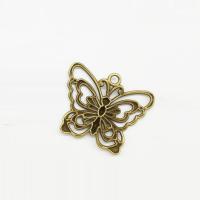 Zinc Alloy Animal Pendants, Butterfly, antique bronze color plated, hollow Approx 3mm 