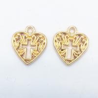 Zinc Alloy Heart Pendants, gold color plated, hollow Approx 2mm 