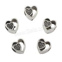 Zinc Alloy Heart Beads, plated Approx 