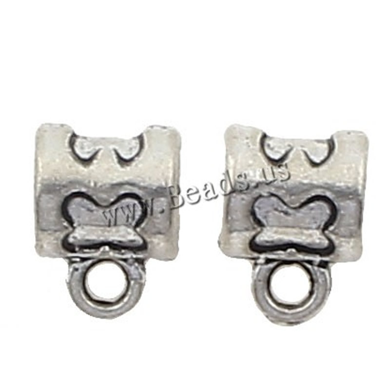 Zinc Alloy Bail Beads, plated, more colors for choice, 9x11x11mm, 125PCs/Bag, Sold By Bag