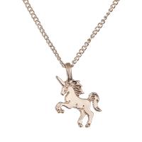 Zinc Alloy Necklace, Unicorn, plated, for woman 420mm,20uff4duff4d 