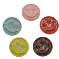 Acryl Knopf Zubehöre, Lächelndes Gesichte, keine, 21x9mm, Bohrung:ca. 3mm, ca. 500PCs/Tasche, verkauft von Tasche