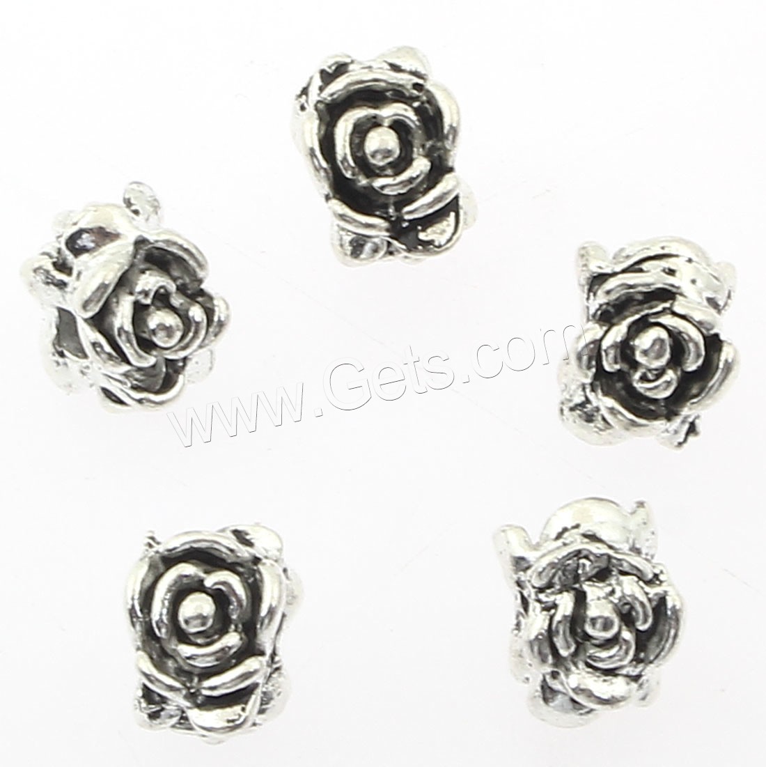 Perles en alliage de zinc de fleur, Placage, plus de couleurs à choisir, 7x5mm, Trou:Environ 2mm, Environ 500PC/sac, Vendu par sac