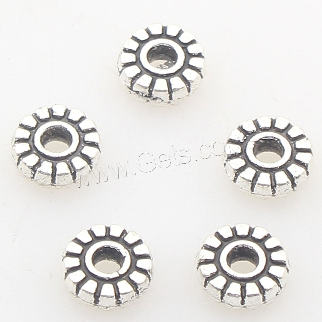 Zinc Alloy Jewelry Beads, plated, more colors for choice, 6x6x2mm, Hole:Approx 2mm, Approx 2000PCs/Bag, Sold By Bag