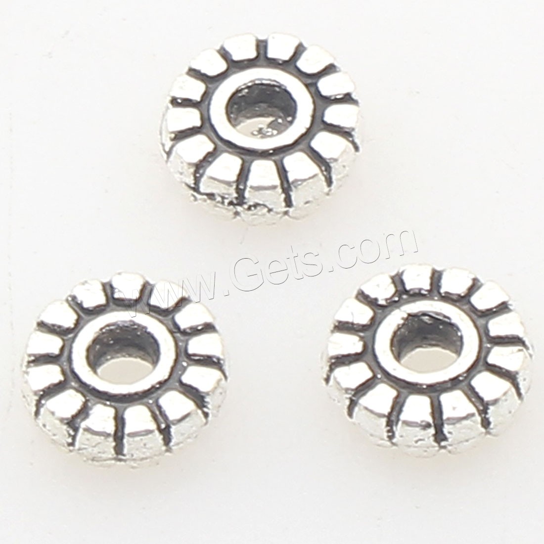Zinc Alloy Jewelry Beads, plated, more colors for choice, 6x6x2mm, Hole:Approx 2mm, Approx 2000PCs/Bag, Sold By Bag