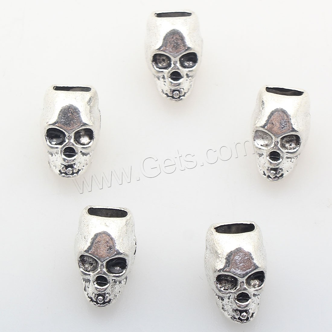Zinc Alloy Jewelry Beads, Skull, plated, more colors for choice, 8x11mm, Hole:Approx 4mm, Approx 238PCs/Bag, Sold By Bag