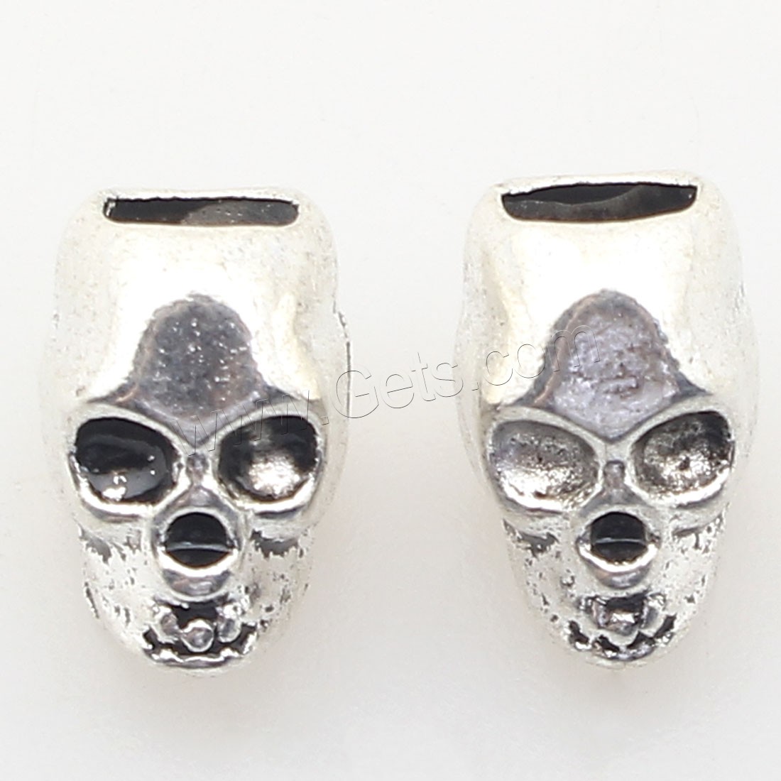 Zinc Alloy Jewelry Beads, Skull, plated, more colors for choice, 9x9mm, Hole:Approx 2mm, Approx 294PCs/Bag, Sold By Bag