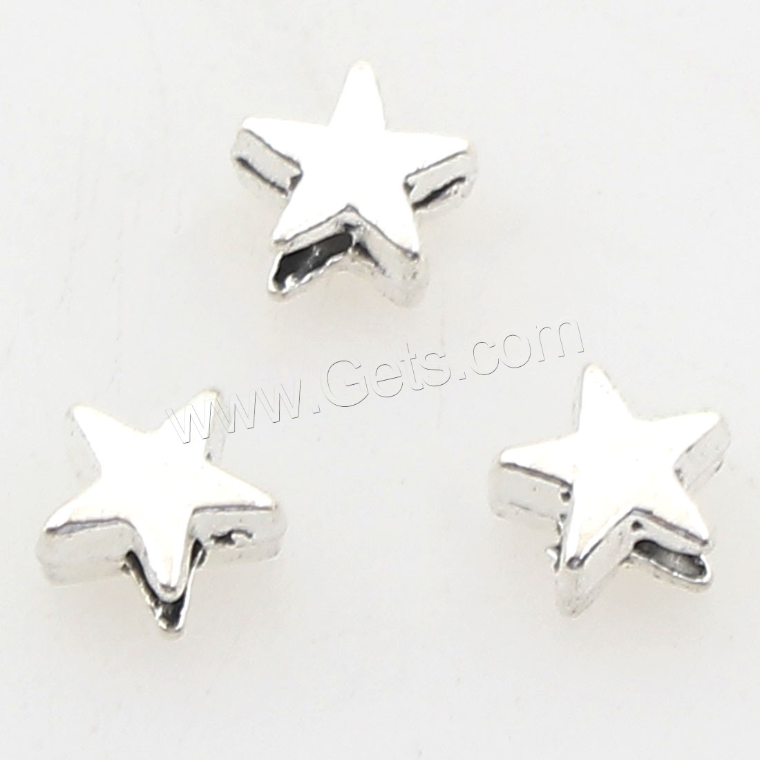 Zinc Alloy Star Beads, plated, more colors for choice, 5x5x3mm, Approx 2500PCs/Bag, Sold By Bag