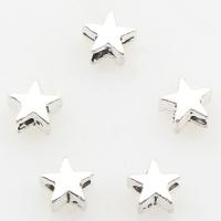 Zink Legierung Sterne Perlen, Zinklegierung, plattiert, keine, 5x5x3mm, ca. 2500PCs/Tasche, verkauft von Tasche