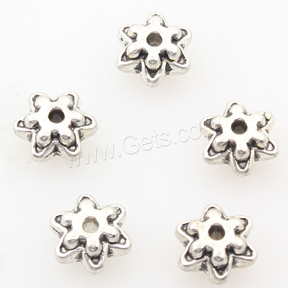 Zinc Alloy Flower Beads, plated, more colors for choice, 8x8mm, Hole:Approx 2mm, Approx 415PCs/Bag, Sold By Bag