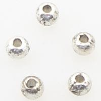 Bijoux de perles en alliage de Zinc , Plaqué de couleur d'argent Environ 1mm, Environ Vendu par sac