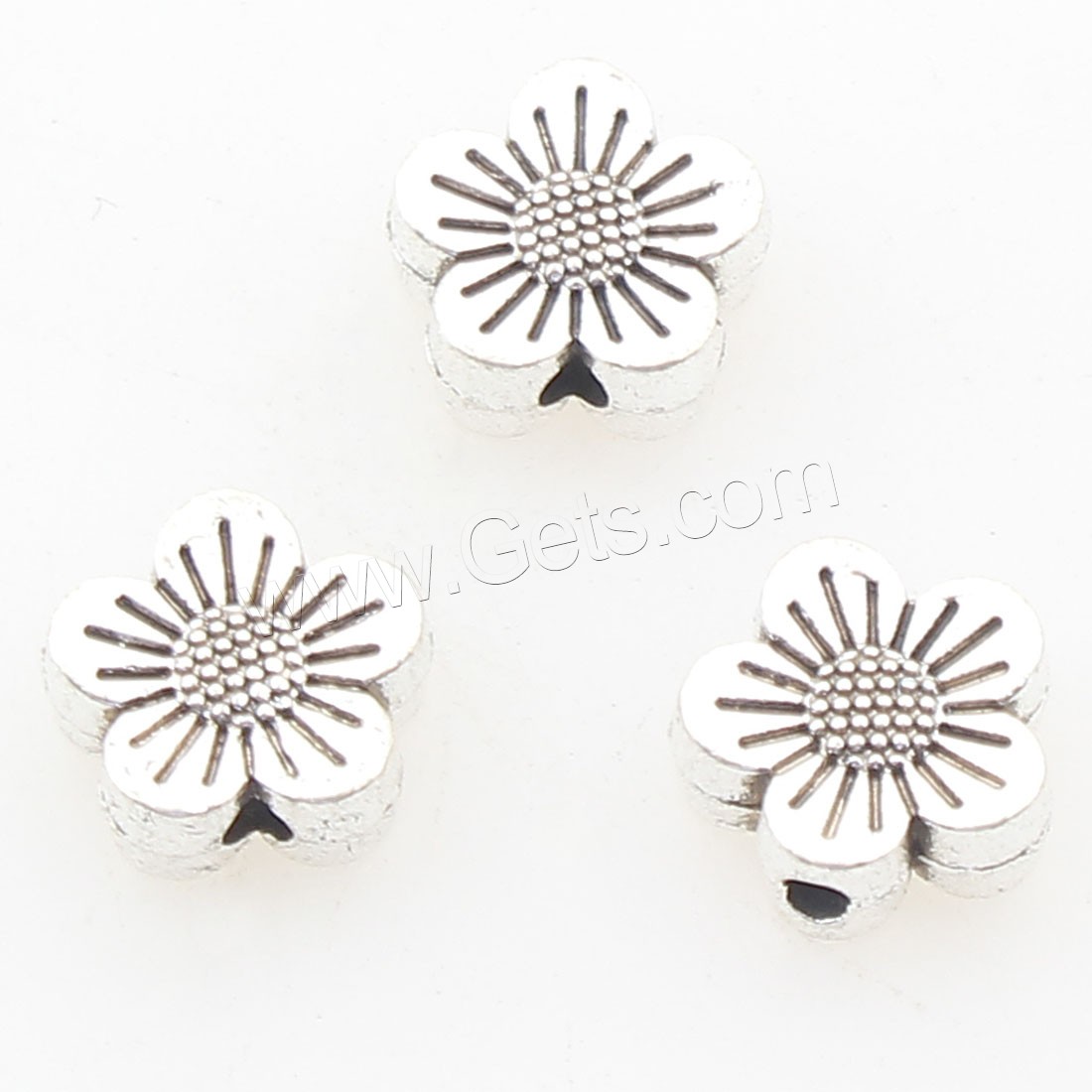 Zinc Alloy Jewelry Beads, antique silver color plated, 8x8x3mm, Hole:Approx 1mm, Approx 830PCs/Bag, Sold By Bag