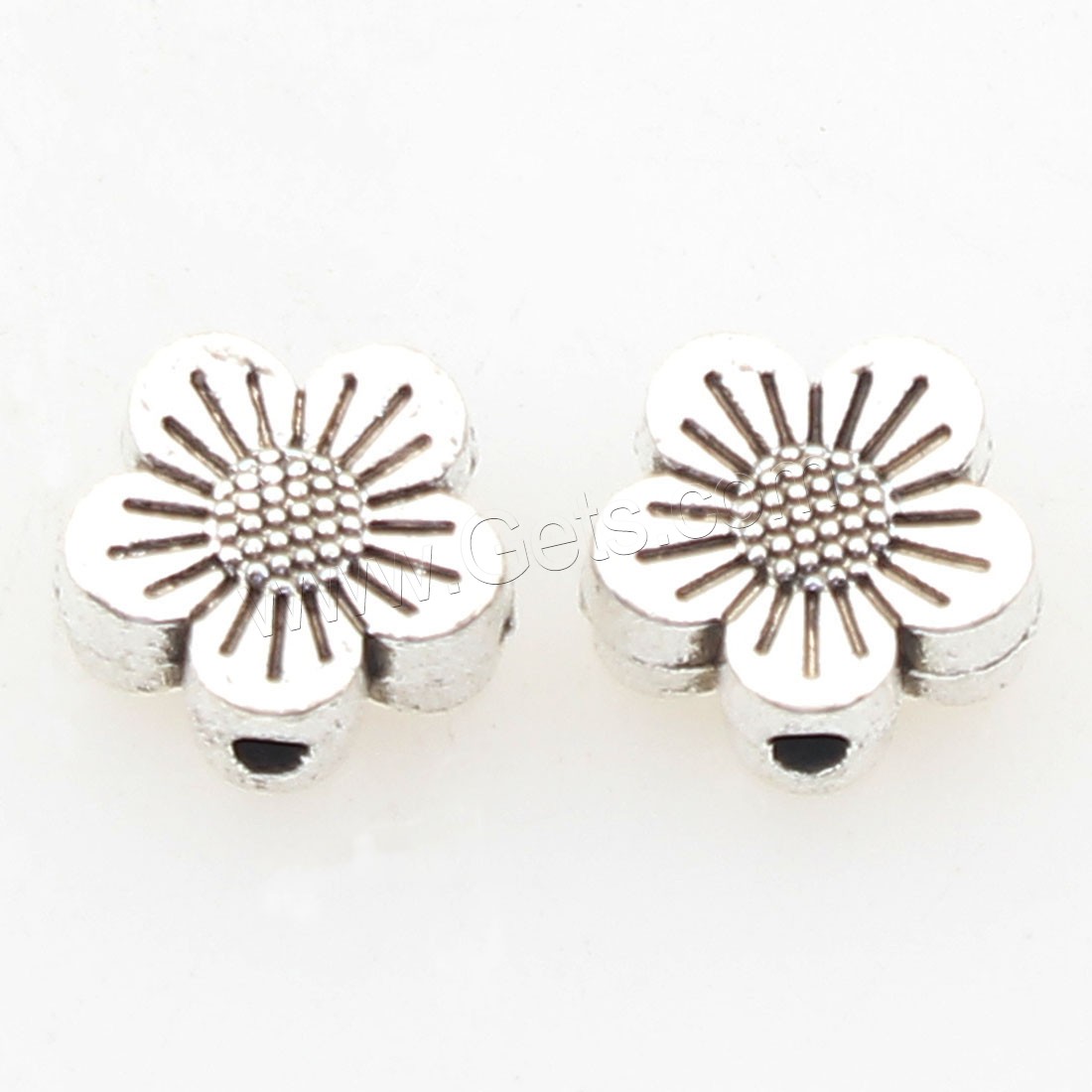 Zinc Alloy Jewelry Beads, antique silver color plated, 8x8x3mm, Hole:Approx 1mm, Approx 830PCs/Bag, Sold By Bag