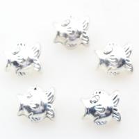 Bijoux de perles en alliage de Zinc , Plaqué de couleur d'argent Environ 4mm, Environ Vendu par sac