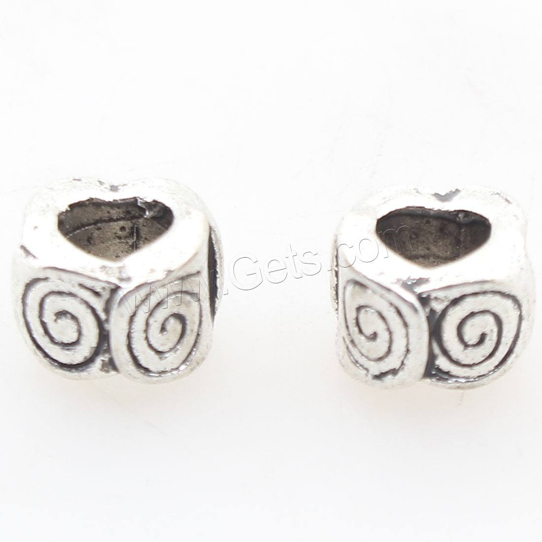 Zinc Alloy Jewelry Beads, antique silver color plated, 6x8mm, Hole:Approx 4mm, Approx 333PCs/Bag, Sold By Bag