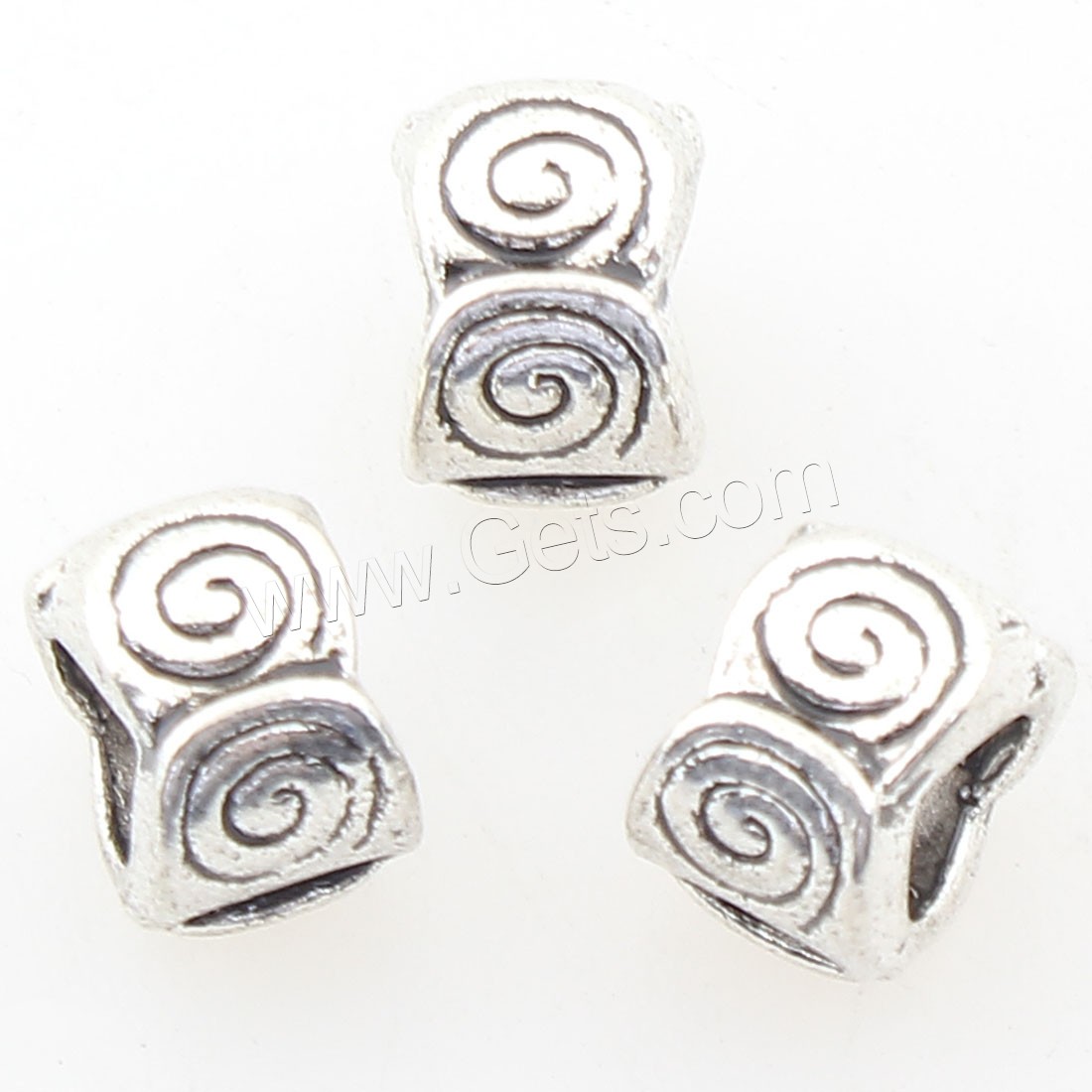 Zinc Alloy Jewelry Beads, antique silver color plated, 6x8mm, Hole:Approx 4mm, Approx 333PCs/Bag, Sold By Bag