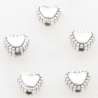 Zinc Alloy Heart Beads, antique silver color plated Approx 1mm, Approx 