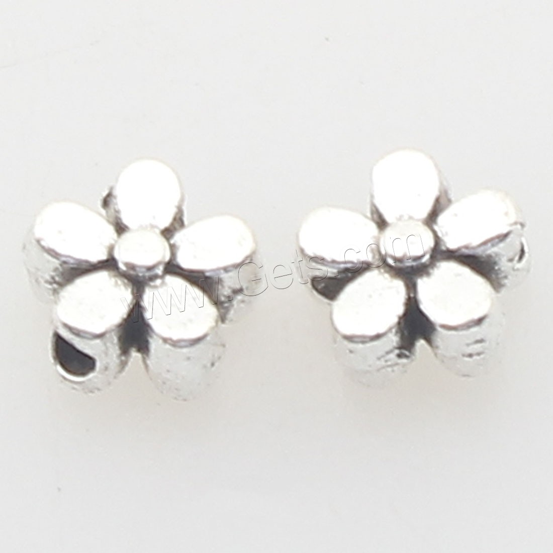 Zinc Alloy Flower Beads, antique silver color plated, more colors for choice, 5x5x3mm, Hole:Approx 1mm, Approx 2270PCs/Bag, Sold By Bag