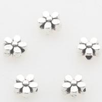 Zinc Alloy Flower Beads, antique silver color plated Approx 1mm, Approx 