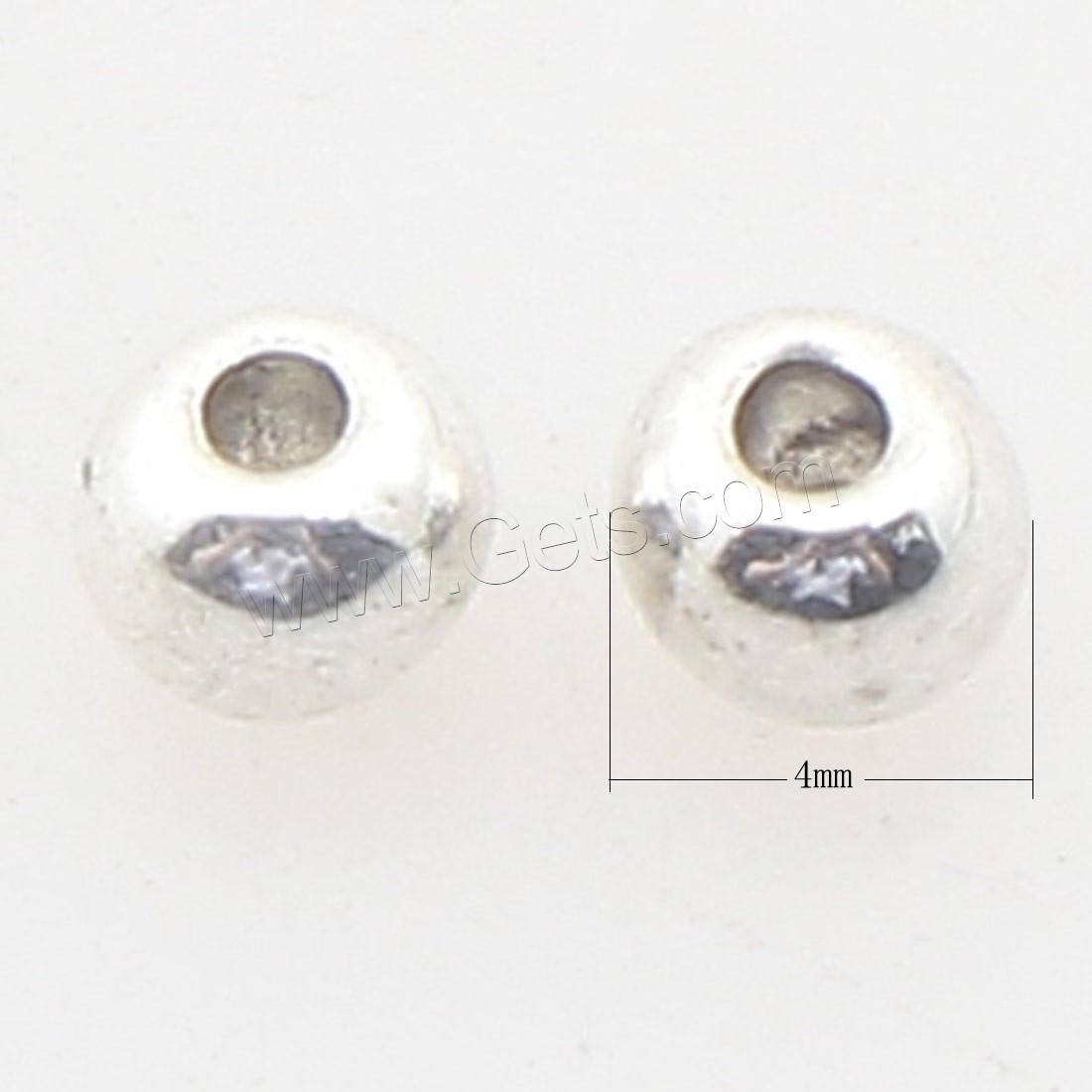 Zinc Alloy Jewelry Beads, antique silver color plated, more colors for choice, 4x4mm, Hole:Approx 1mm, Approx 3840PCs/Bag, Sold By Bag