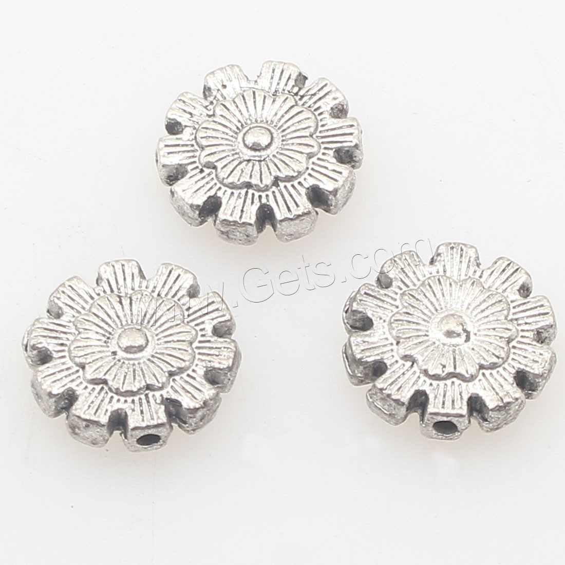 Zinc Alloy Jewelry Beads, antique silver color plated, more colors for choice, 12x12x3mm, Hole:Approx 1mm, Approx 310PCs/Bag, Sold By Bag