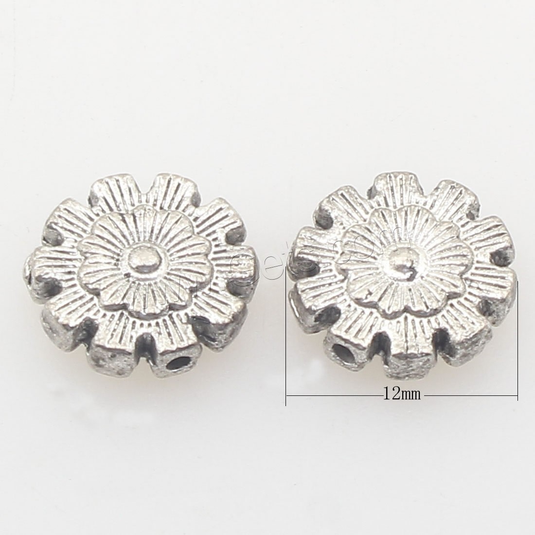 Zinc Alloy Jewelry Beads, antique silver color plated, more colors for choice, 12x12x3mm, Hole:Approx 1mm, Approx 310PCs/Bag, Sold By Bag